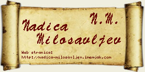 Nadica Milosavljev vizit kartica